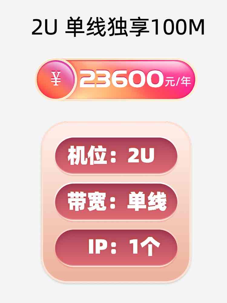 温州单线100M服务器托管价格