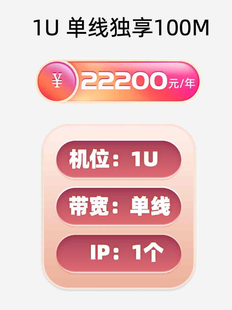温州单线100M服务器托管价格